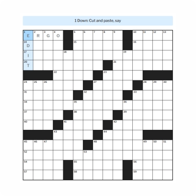 Use crossing letters as clues